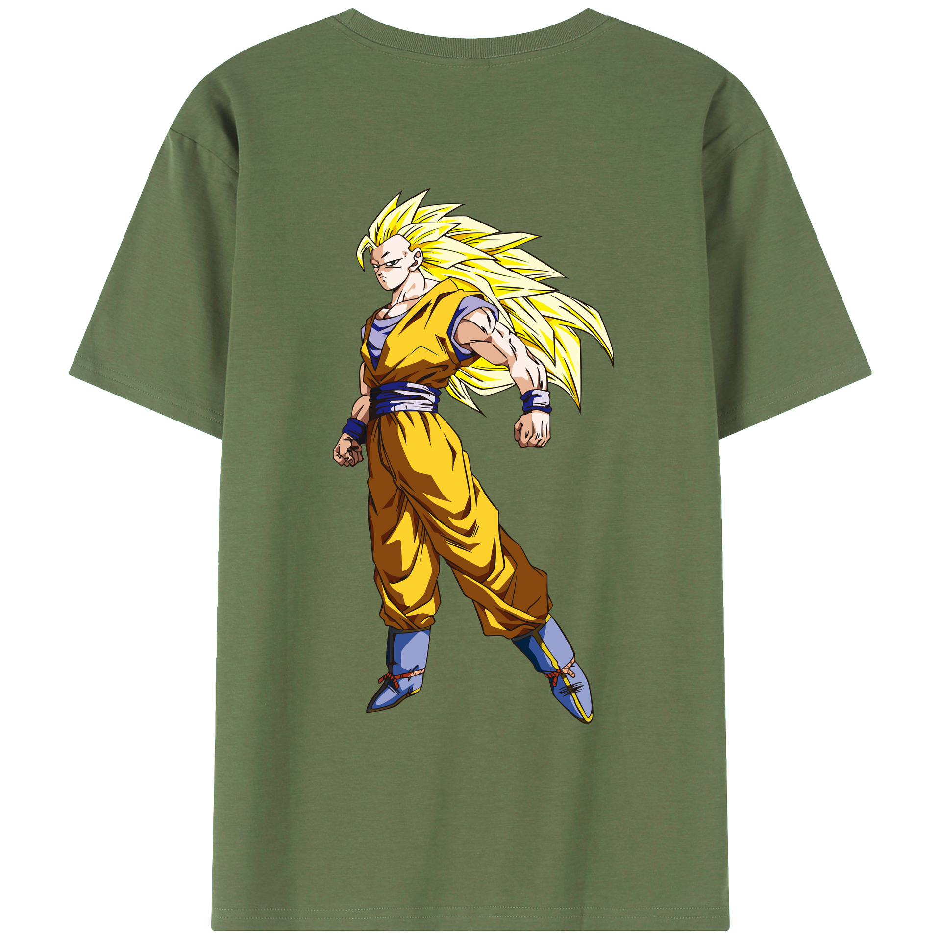 （画像用） ドラゴンボール 孫悟空（そん ごくう）Son Goku カカロット DRAGON BALL Kakarotto 綿100％ メンズ半袖Tシャツ（バックプリント） 通気性